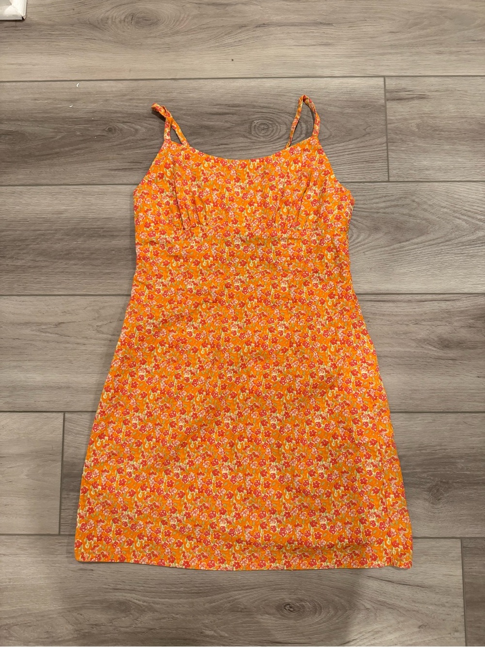 Target Orange Floral Spaghetti Strap Summer Dress